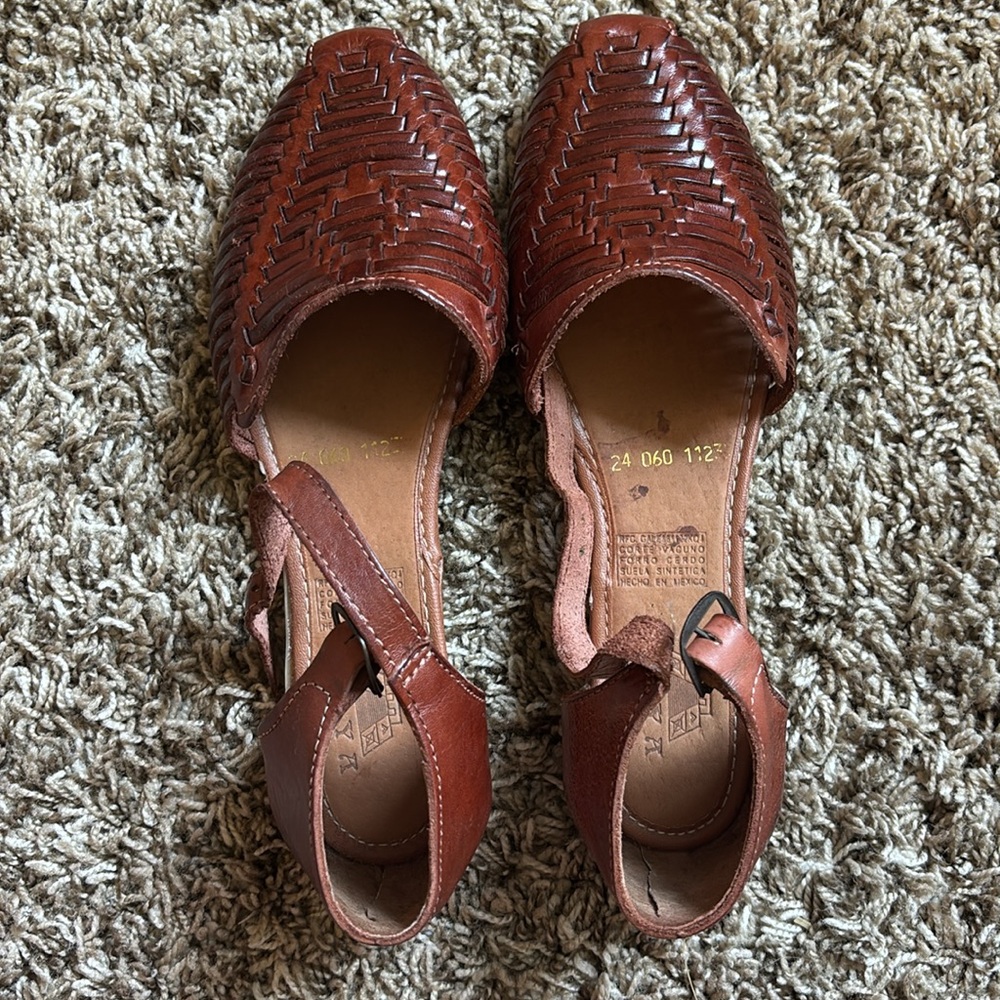 Elegant Brown Mexican Leather Sandals for Women